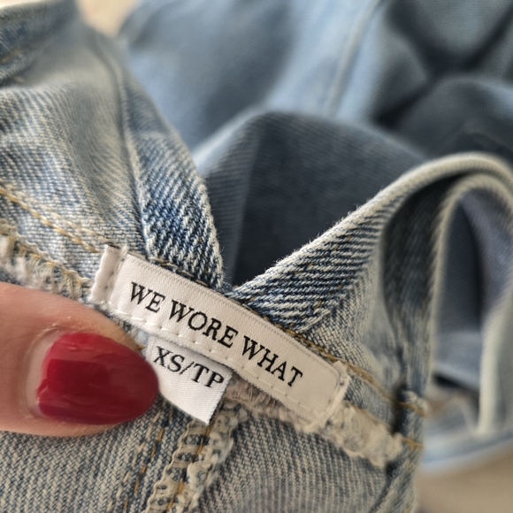 WeWoreWhat Denim Overalls Size XS - Picture 6 of 6